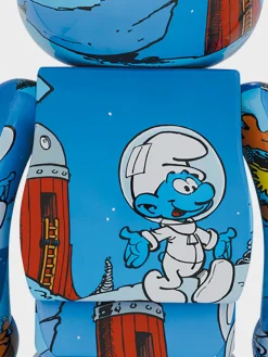 MEDICOM Accessori Decorativi<BEARBRICK 1000% THE SMURFS THE ASTROSMURF Azzurro