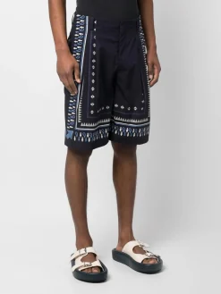 ETRO Shorts<BERMUDA COTONE STAMPA Blu