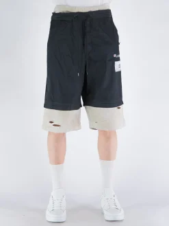 MAISON MIHARA YASUHIRO Shorts<BERMUDA LAYERED Beige, Bianco, Nero