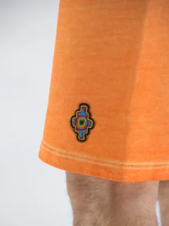 MARCELO BURLON Shorts<BERMUDA SUNSET CROSS OVER Arancione