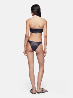 THE ATTICO Costumi Da Bagno<BIKINI A FASCIA DRAPPEGGIATO Nero