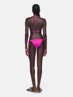 Costumi Da Bagno<BIKINI A TRAINGOLO IN LYCRA Fuxia