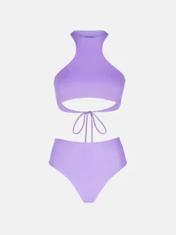 THE ATTICO Costumi Da Bagno<BIKINI CON SCOLLATURA AMERICANA Viola