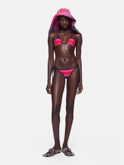 THE ATTICO Costumi Da Bagno<BIKINI IN LYCRA COMPATTA Rosa, Rosso