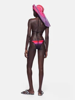 THE ATTICO Costumi Da Bagno<BIKINI IN LYCRA COMPATTA Rosa, Rosso