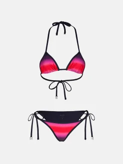 THE ATTICO Costumi Da Bagno<BIKINI IN LYCRA COMPATTA Rosa, Rosso