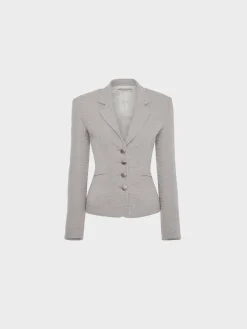 ALESSANDRA RICH Giacche<BLAZER SEQUIN TWEED Grigio