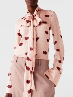 STELLA MCCARTNEY Camicie<BLUSA LIPS PRINTS Rosa, Fuxia