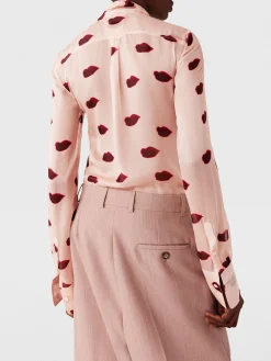 STELLA MCCARTNEY Camicie<BLUSA LIPS PRINTS Rosa, Fuxia