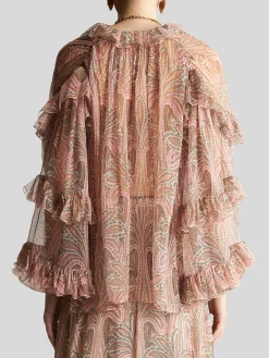 ETRO Camicie<BLUSA PRINT Rosa