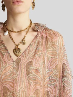 ETRO Camicie<BLUSA PRINT Rosa