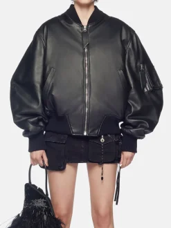 THE ATTICO Giacche<BOMBER ANJA Nero