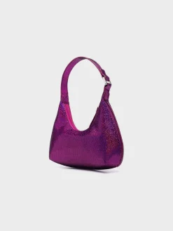 Borse A Spalla<BORSA BABY AMBER FUCHSIA DISCO DOT LEATHER Fuxia