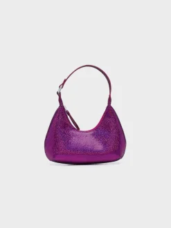 Borse A Spalla<BORSA BABY AMBER FUCHSIA DISCO DOT LEATHER Fuxia