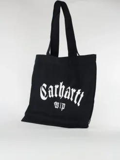 CARHARTT WIP Borse Shopping<BORSA CANVAS GRAPHIC TOTE LARGE Bianco, Nero