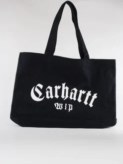 CARHARTT WIP Borse Shopping<BORSA CANVAS GRAPHIC TOTE LARGE Bianco, Nero