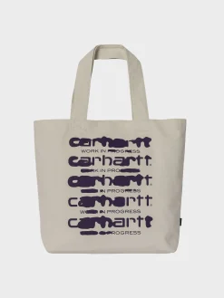 CARHARTT WIP Borse Shopping<BORSA CANVAS GRAPHIC TOTE LARGE Bianco, Nero