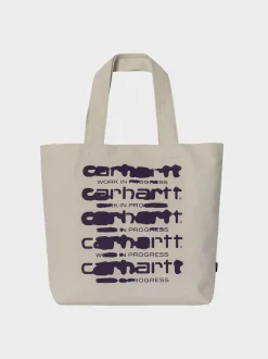 CARHARTT WIP Borse Shopping<BORSA CANVAS GRAPHIC TOTE LARGE Bianco, Nero
