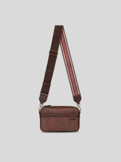 ETRO Borse|Borse A Spalla<BORSA CROSSBODY CAMERA CASE SX ARNICA UNISEX Marrone, Rosso, Verde