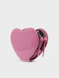 VIVIENNE WESTWOOD. Borse A Spalla<BORSA LOUISE HEART Grigio, Rosa