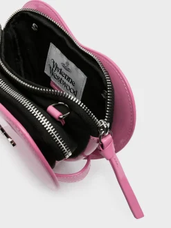 VIVIENNE WESTWOOD. Borse A Spalla<BORSA LOUISE HEART Grigio, Rosa