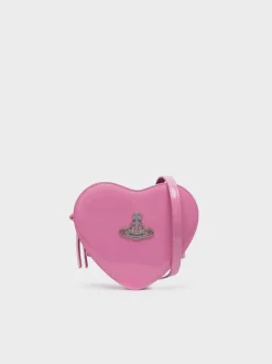 VIVIENNE WESTWOOD. Borse A Spalla<BORSA LOUISE HEART Grigio, Rosa