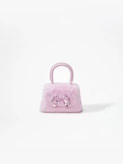 SELF-PORTRAIT Borse A Mano<BORSA MICRO FLUFFY BOW Rosa