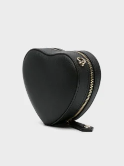 VIVIENNE WESTWOOD. Borse A Spalla<BORSA MINI SAFFIANO HEART Giallo, Nero