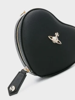 VIVIENNE WESTWOOD. Borse A Spalla<BORSA MINI SAFFIANO HEART Giallo, Nero