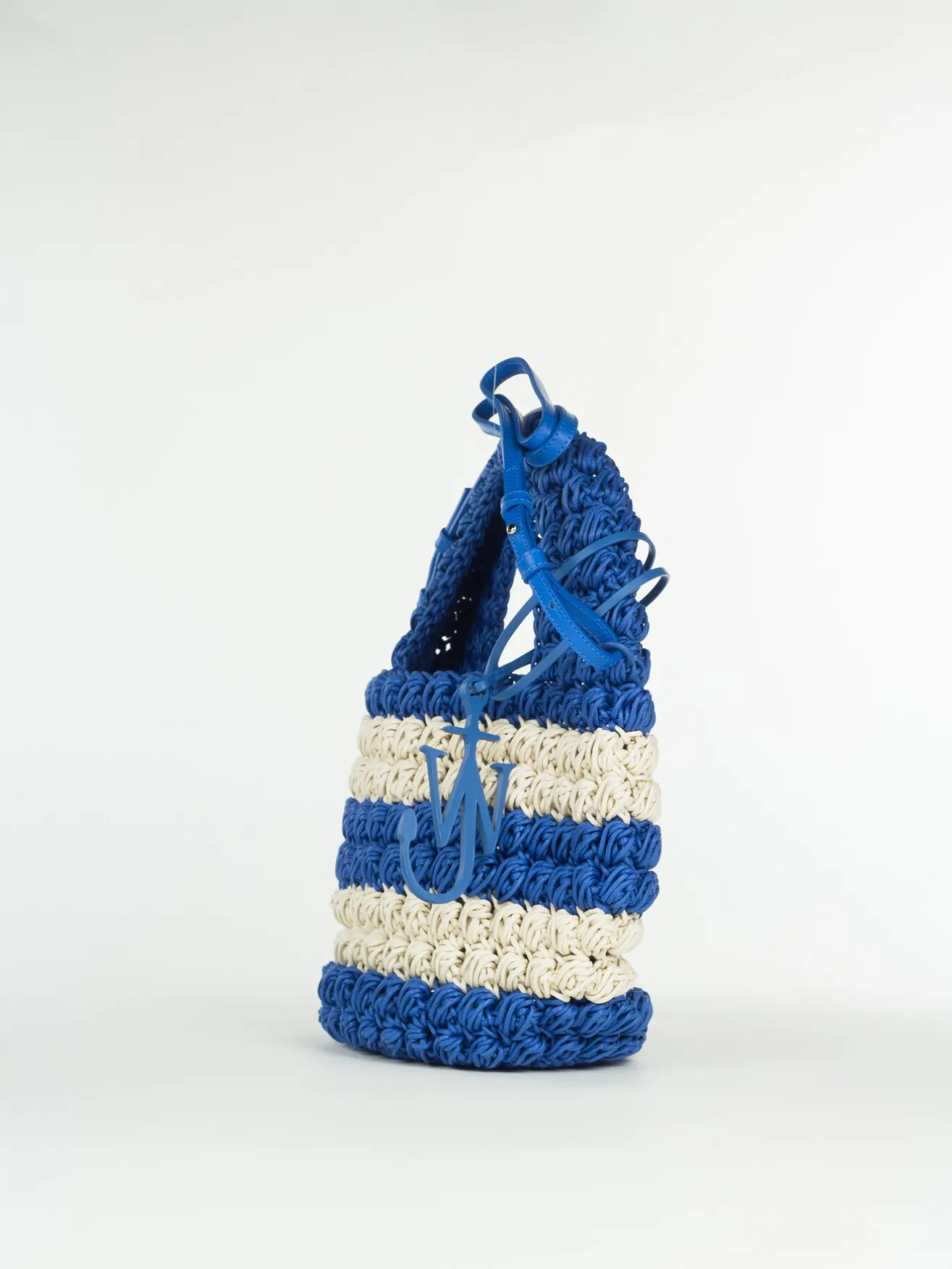 JW ANDERSON Borse A Mano<BORSA POPCORN BASKET SMALL Bianco, Blu
