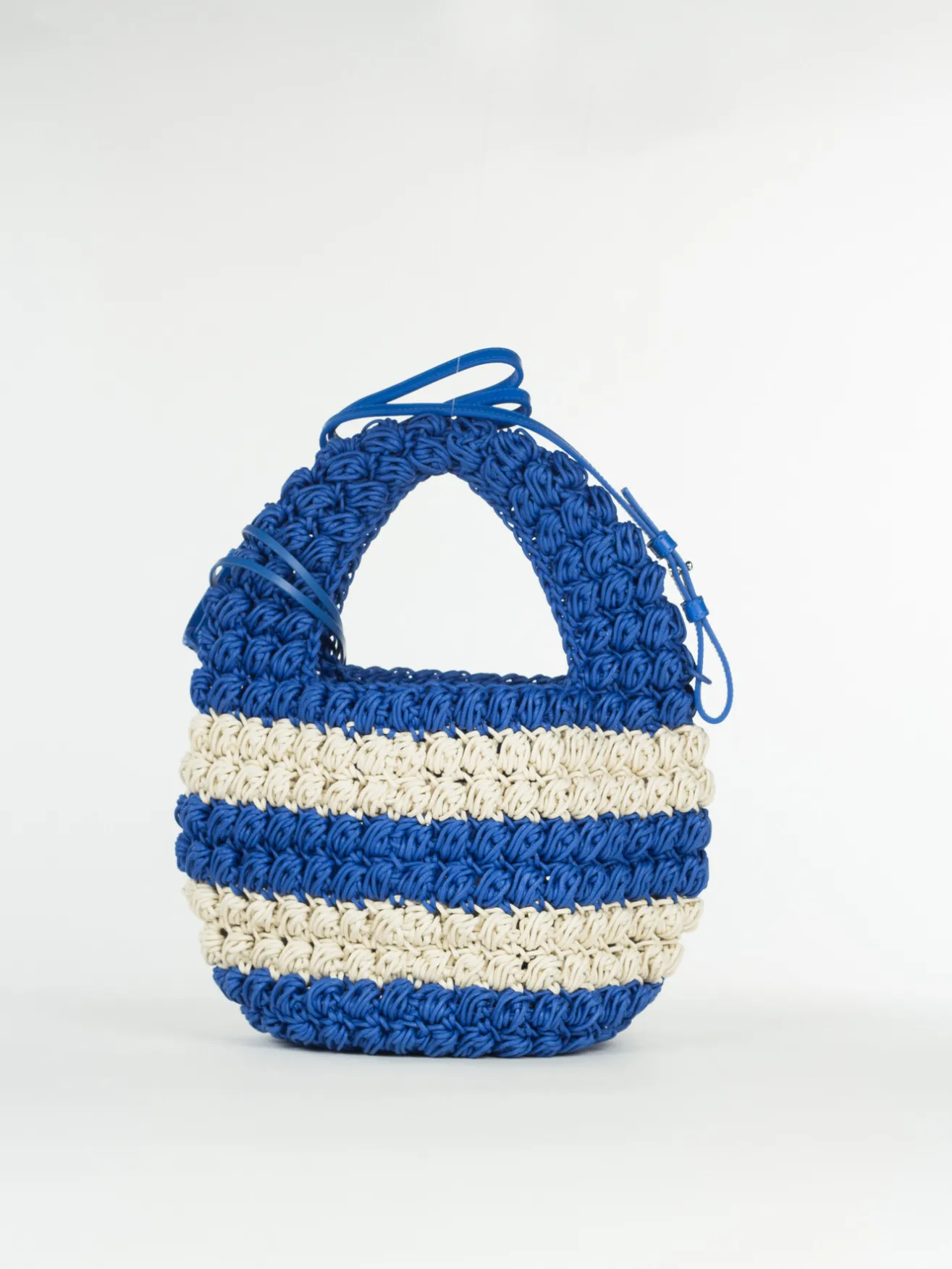 JW ANDERSON Borse A Mano<BORSA POPCORN BASKET SMALL Bianco, Blu
