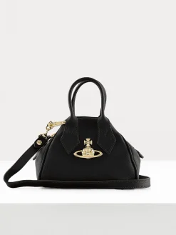 VIVIENNE WESTWOOD Borse A Mano<BORSA SAFFIANO MINI YASMINE Giallo, Nero
