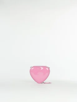 VIVIENNE WESTWOOD. Borse A Spalla<BORSA SHINY MINI HEART Grigio, Rosa