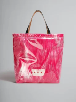 MARNI Borse Shopping<BORSA SHOPPING Bianco, Fuxia
