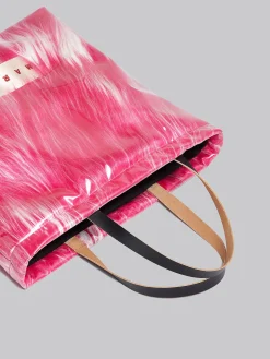 MARNI Borse Shopping<BORSA SHOPPING Bianco, Fuxia