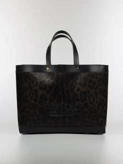 TOM FORD Borse Shopping<BORSA SHOPPING ANIMALIER SMALL Marrone, Nero