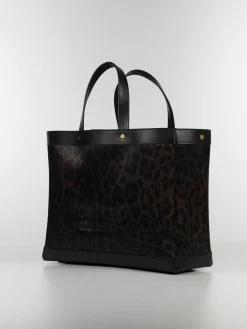 TOM FORD Borse Shopping<BORSA SHOPPING ANIMALIER SMALL Marrone, Nero