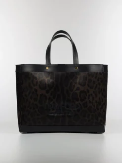 TOM FORD Borse Shopping<BORSA SHOPPING ANIMALIER SMALL Marrone, Nero