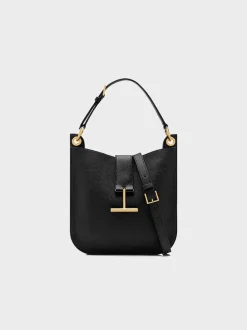 TOM FORD Borse Shopping<BORSA SMALL GRAIN LEATHER Nero