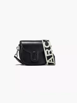 MARC JACOBS. Borse A Spalla<BORSA SMALL THE J MARC SADDLE Bianco, Nero