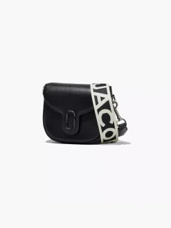 MARC JACOBS. Borse A Spalla<BORSA SMALL THE J MARC SADDLE Bianco, Nero