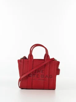 MARC JACOBS. Borse A Mano<BORSA THE LEATHER MINI TOTE Rosso