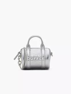 MARC JACOBS Borse A Spalla<BORSA THE METALLIC NANO DUFFLE Grigio