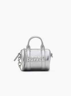 MARC JACOBS Borse A Spalla<BORSA THE METALLIC NANO DUFFLE Grigio