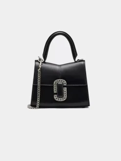 MARC JACOBS. Borse A Mano<BORSA THE ST. MARC MINI TOP HANDLE Grigio, Nero