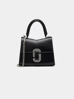MARC JACOBS. Borse A Mano<BORSA THE ST. MARC MINI TOP HANDLE Grigio, Nero