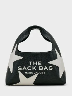 MARC JACOBS Borse A Mano<BORSA THE STAR MINI SACK Bianco, Nero