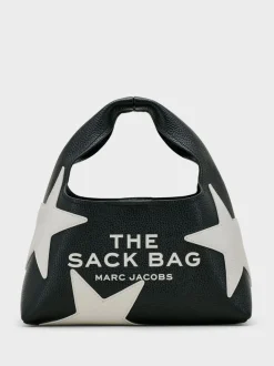MARC JACOBS Borse A Mano<BORSA THE STAR MINI SACK Bianco, Nero