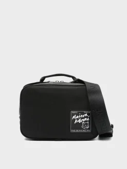 MAISON KITSUNE Borse A Spalla<BORSA THE TRAVELLER Bianco, Nero