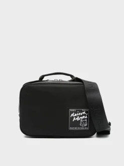 MAISON KITSUNE Borse A Spalla<BORSA THE TRAVELLER Bianco, Nero
